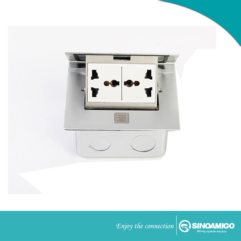 Ổ cắm âm sàn sino amigo SPU-1SE mầu bạc chính hãng